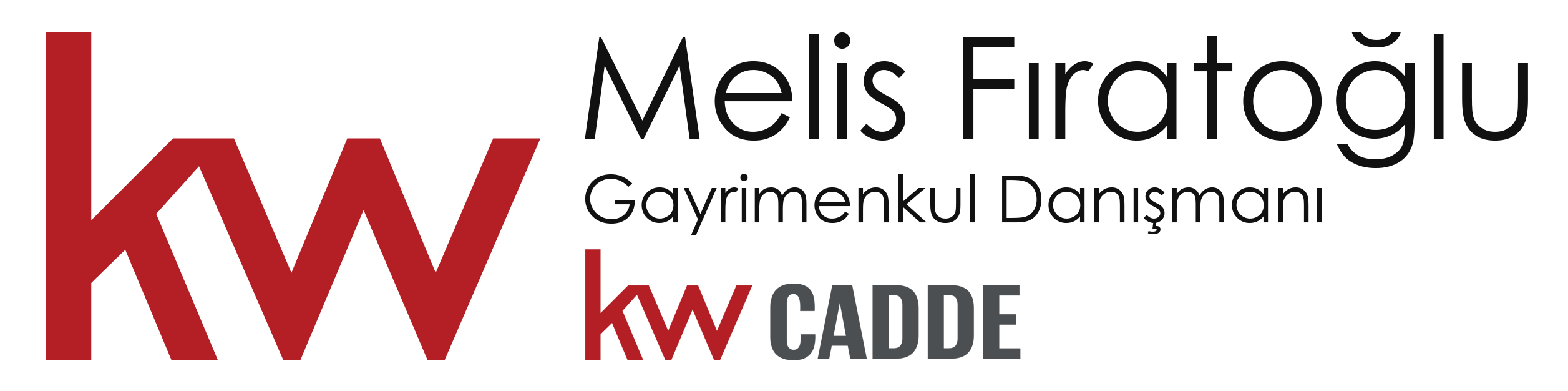 Melis Fıratoğlu • Gayrimenkul Danışmanı · kw Cadde Logo